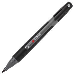 FORAY&reg; Pen-Style Permanent Markers With Soft Grip, Black, Pack Of 12