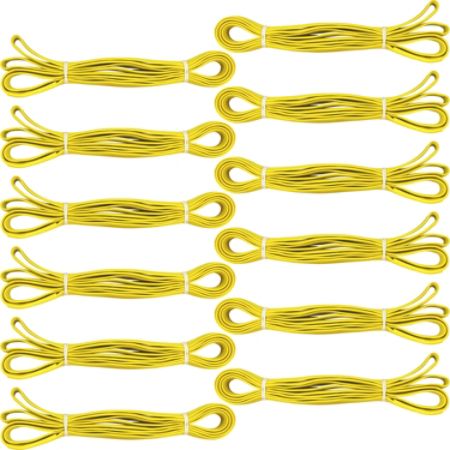 Alliance Rubber Pallet-Moving Bands - 84" Length x 1" Width Ribbed Bands, Heavy Duty - 12 / Pack - Yellow - Fits 36 x 42 to 36 x 48