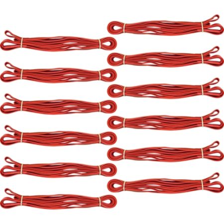Alliance Rubber Pallet-Moving Bands - 92" Length x 1" Ribbed Bands, Heavy Duty, 12 / Pack, Red - Fits 40 x 48 to 48 x 48