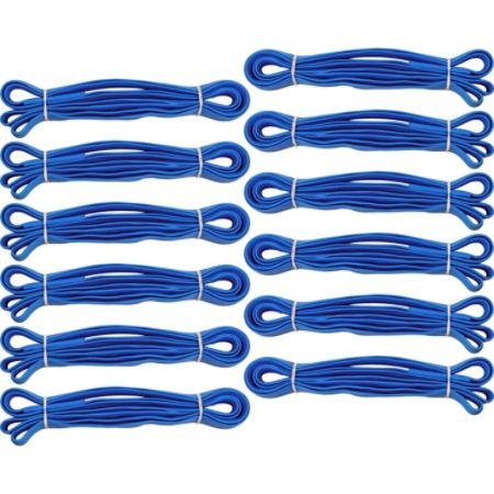 Alliance Rubber Pallet-Moving Bands - 72" Length x 1" Ribbed Bands, Heavy Duty, 12 / Pack, Blue - Fits 32 x 40 to 36 x 36