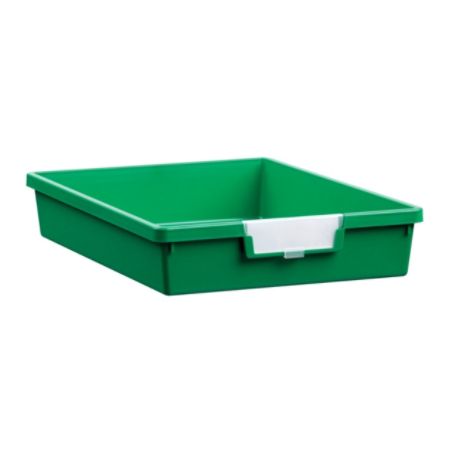 Storsystem Standard Width Single-Depth Tote Tray, 10.6 Qt, 16 3/4" x 12 1/3" x 3", Primary Green
