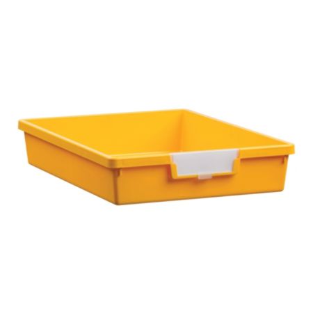 Storsystem Standard Width Single-Depth Tote Tray, 10.6 Qt, 16 3/4" x 12 1/3" x 3", Primary Yellow