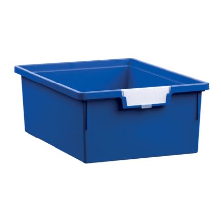 Storsystem Standard Width Double-Depth Tote Tray, 21.2 Qt, 16 3/4" x 12 1/3" x 6", Primary Blue