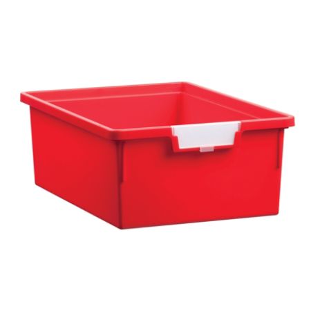Storsystem Standard Width Double-Depth Tote Tray, 21.2 Qt, 16 3/4" x 12 1/3" x 6", Primary Red