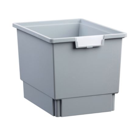 Storsystem Standard Width Quad-Depth Tote Tray, 42.4 Qt, 16 3/4" x 12 1/3" x 12", Light Gray