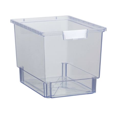 Storsystem Standard Width Quad-Depth Tote Tray, 42.4 Qt, 16 3/4" x 12 1/3" x 12", Clear