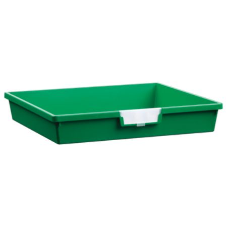 Storsystem Extra Wide Single Depth Tote Tray, Rectangle, 16.1 Qt, 16 3/4" x 18 1/2" x 3", Primary Yellow