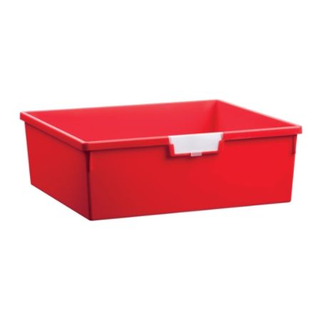 Storsystem Extra Wide Double Depth Tote Tray, Rectangle, 32.2 Qt, 16 3/4" x 18 1/2" x 6", Primary Red