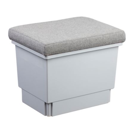 Storsystem Standard Width Quad Depth Storseat Tall, 16 3/4" x 14 1/2" x 12", Light Gray/Light Gray