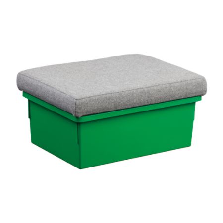 Storsystem Standard Width Double Depth Storseat Short, 16 3/4"H x 8 1/2"W x 12"D, Primary Green/Light Gray