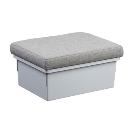 Storsystem Standard Width Double Depth Storseat Short, 16 3/4"H x 8 1/2"W x 12"D, Light Gray/Light Gray