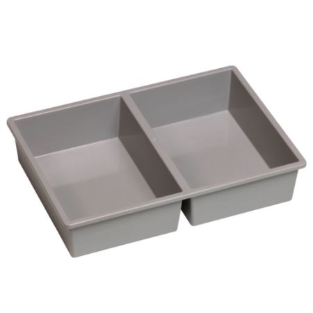 Storsystem Stortray Insert, 2 Division, 7 3/4" x 11 1/4" x 2 1/2", Light Gray