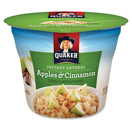 quaker cups oatmeal express cinnamon apples oz pack