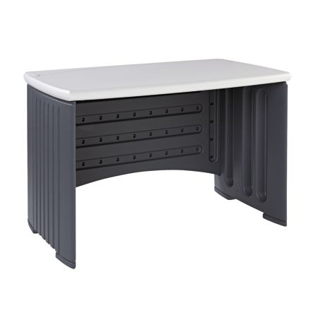 Iceberg SnapEase Resin Computer Desk, Resin, 30"H x 46"W x 28"D, Charcoal/Silver