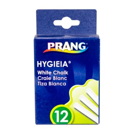 Prang&reg; Hygieia&reg; Dustless Chalk, White, Box Of 12