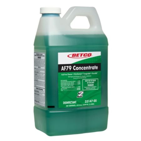 Betco AF79 Acid-Free Disinfectant Restroom Cleaner Concentrate Disinfectant, 2-Liter, Pack Of 4