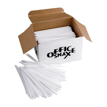Office Snax Breakroom Stir Sticks, White, Box Of 1,000