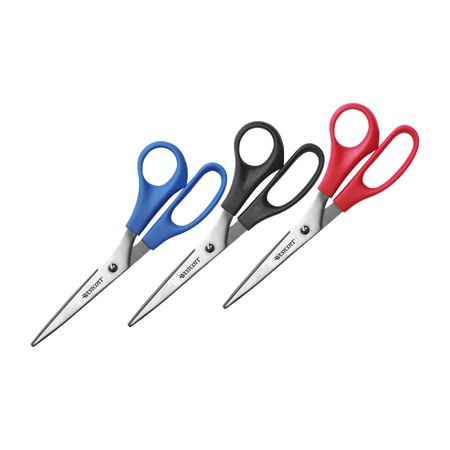 Westcott&reg; All-Purpose Scissors, 8", Straight, Assorted Colors, Pack Of 3