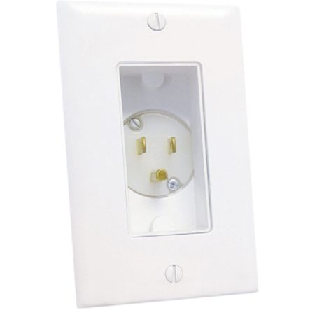Midlite D&eacute;cor Recessed Power Inlet - White