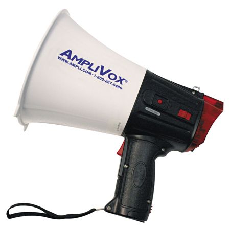 AmpliVox Emergency Response Megaphone, 10W Amplifier With Playback