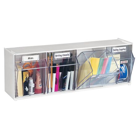 Deflect-O Interlocking Horizontal Tilt Bins, 4 Bins