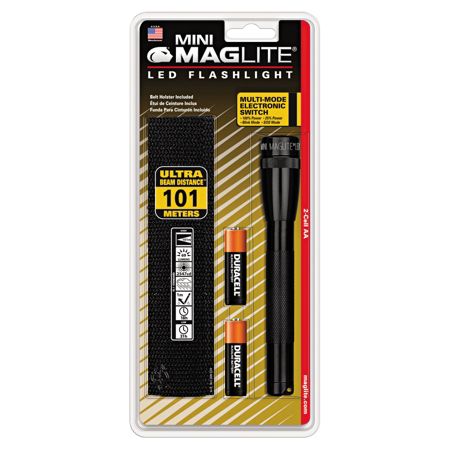 Maglite 3V Mini LED Flashlight, Black