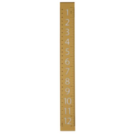 Divoga&reg; Acrylic Large Font Ruler, 12", Cozy Cabin Gold