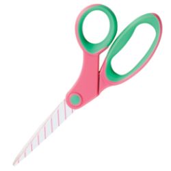 Divoga&reg; Rubber Handle Scissors, 8", Pointed, Merry & Bright Collection, Multicolor