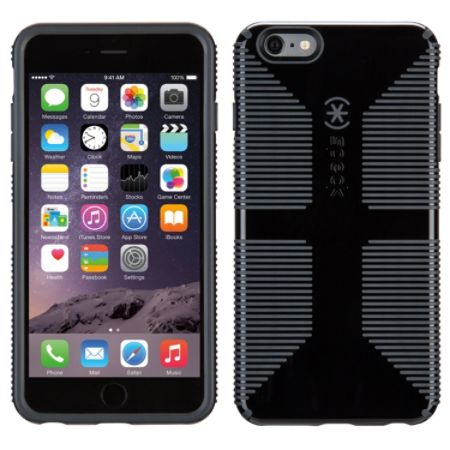 Speck Candyshell Grip Case For iPhone&reg; 6 Plus, Black/Slate Gray