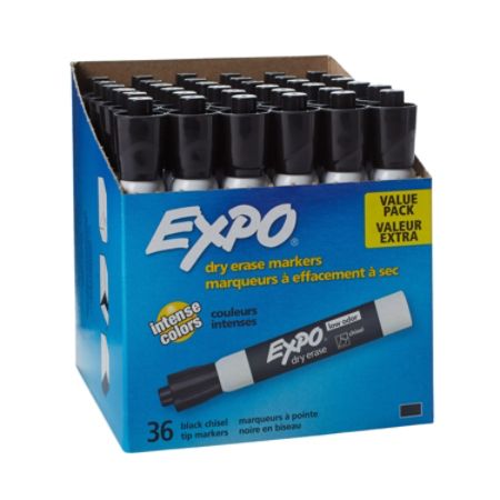 markers erase dry expo chisel tip low pack bulk yellow odor