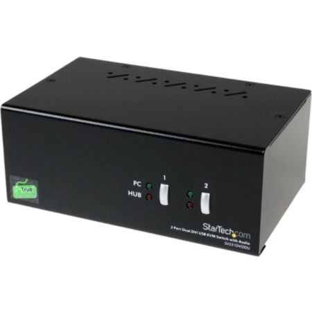 StarTech.com 2 Port Dual DVI USB KVM Switch with Audio