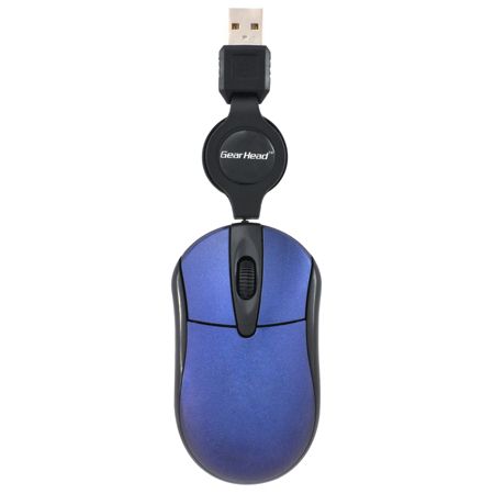 Gear Head Retractable Optical Wheel Mouse