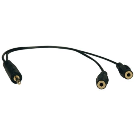 Tripp Lite 3.5mm Mini Stereo Cable adapter Y Splitter for Speakers and Headphones