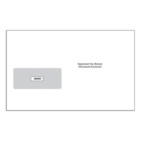 ComplyRight Tax Envelopes, Single Window, For 1099 Tax Forms, 5 5/8" x 9", White, Pack Of 100