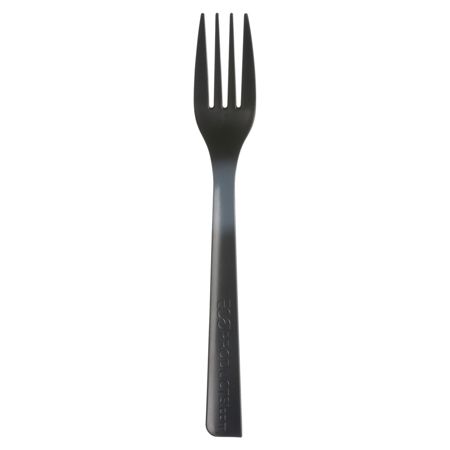 Eco-Products&reg; Polystyrene Forks, Black, 100% Recycled, Box Of 1,000