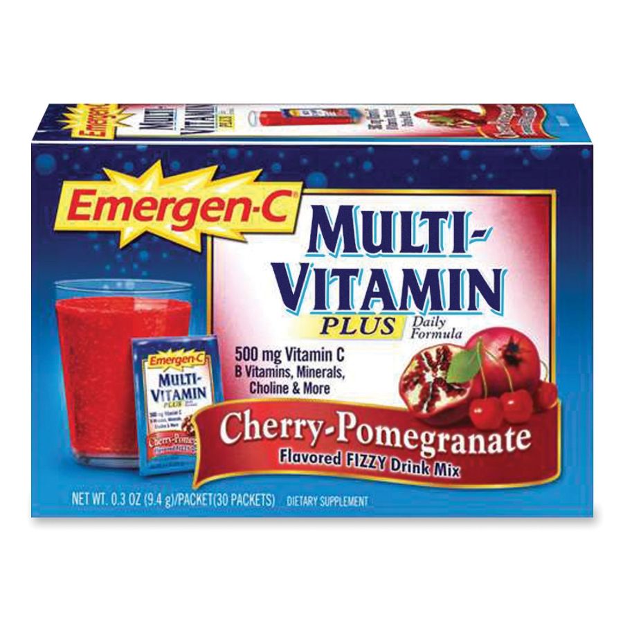 Emergen-C&reg; Pomegranate Cherry Multivitamin Plus Drink Mix, Box Of 30