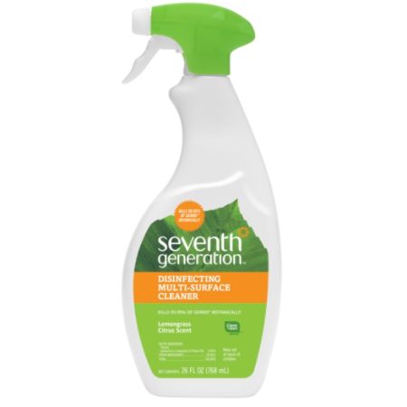 Seventh Generation&reg; Disinfecting Multi-Surface Spray Cleaner, Lemongrass & Thyme Scent, 26 Oz