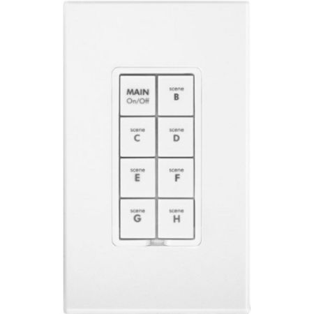 Insteon 2334-222 Keypad Dimmer Switch (Dual-Band), 8-Button, White