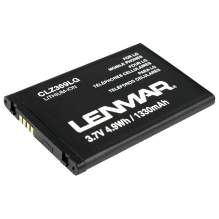 Lenmar&reg; CLZ369LG Lithium-Ion Cellular Phone Battery, 3.7 Volts, 1330 mAh Capacity