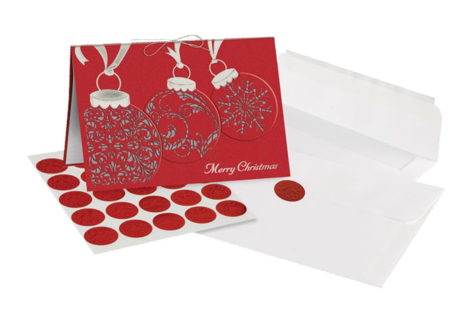 Taylor Premium Plus Holiday Card Bundle, 7 1/4" x 5 1/8", 50% Recycled, Exceptionally Merry, Box Of 25