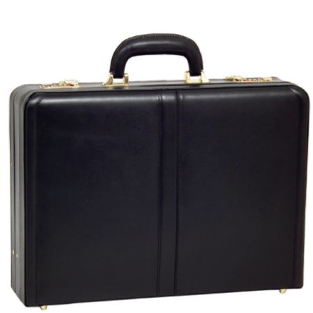 McKleinUSA Harper Leather Attache Case, Black