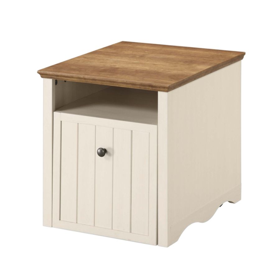 Whalen Chelsea Collection Rolling File 1 Drawer 20 H x 17 34 W x 20 D Antique White by