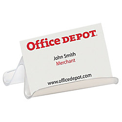 Office Depot Brand Business Card Holder Clear by Office Depot & OfficeMax