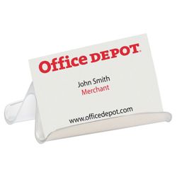 Office Depot Brand Business Card Holder Clear by Office Depot & OfficeMax