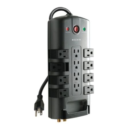 Belkin&reg; 12-Outlet Pivot Surge Protector, With Phone Line & Coaxial Protection