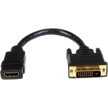StarTech.com 8in HDMI to DVI-D Video Cable Adapter - HDMI Female to DVI Male