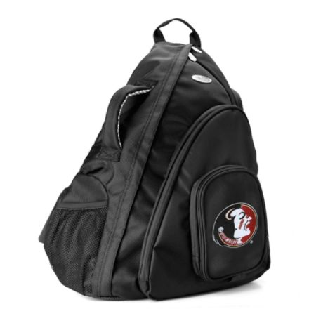 Denco Sports Luggage Travel Sling With 13.5" Laptop Pocket, Florida State Seminoles, 19"H x 12"W x 13"D, Black