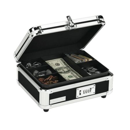 Vaultz&reg; Cash Box, Black