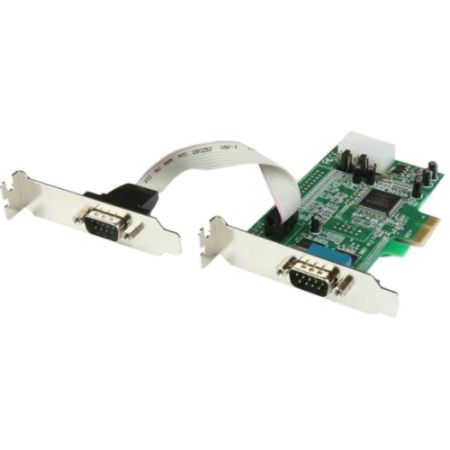 StarTech.com 2 Port Low Profile Native RS232 PCI Express Serial Card with 16550 UART