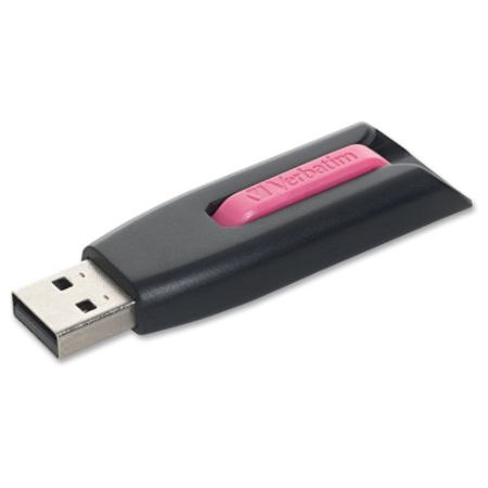 Verbatim 49178 Store 'n' Go V3 16GB USB 3.0 Flash Drive Black/Pink